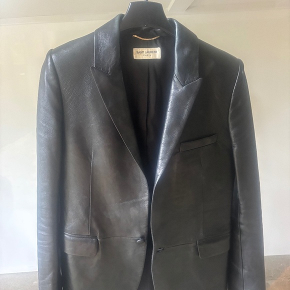 Saint Laurent leather blazer - Picture 1 of 2